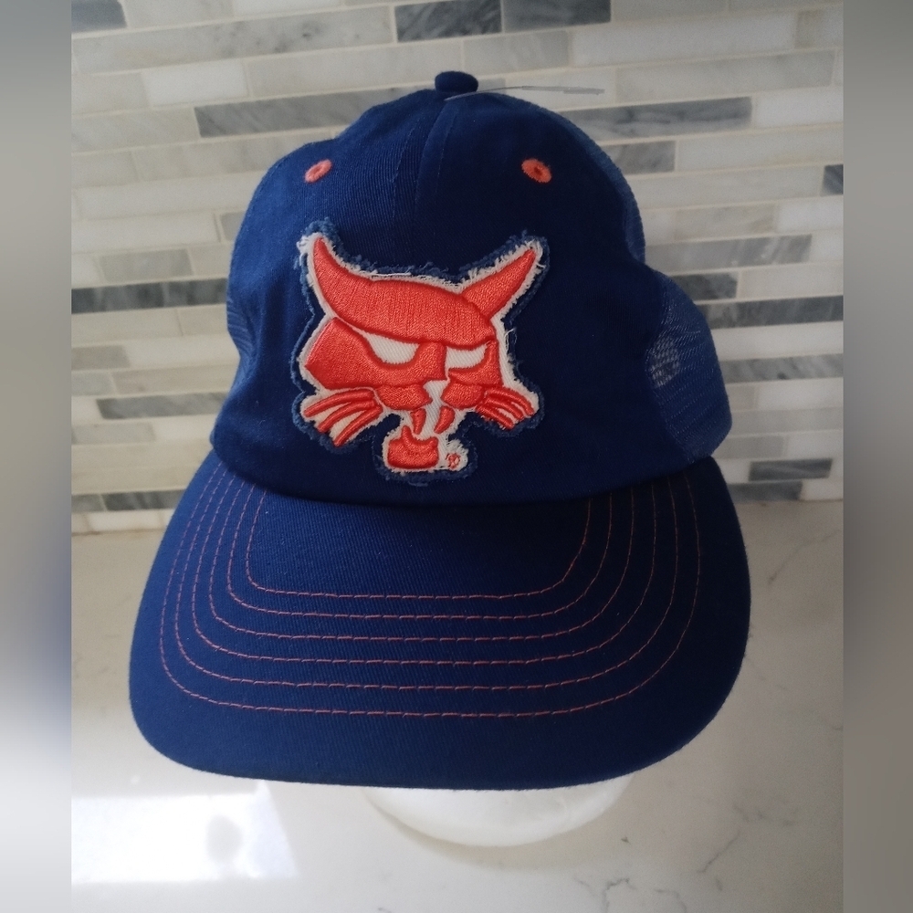 Bobcat Officially licensed Blue Embroidered Logo Mesh Snapback Trucker Cap Hat